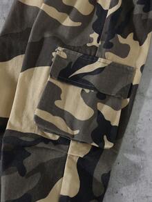 1条装幼儿男童休闲街头风格迷彩工装牛仔裤，秋冬新品