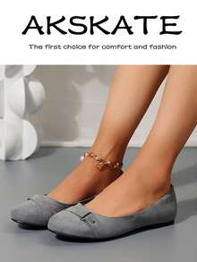 Classic Buckle - Detail Ballet Flats: Perfect For Office To Evening Transitions Preppy    Buckle    Home - 灰色 - 查看 4