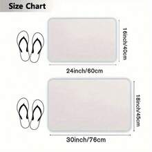 1pc Door Mat, Hello Goodbye Doormat - Washable Non-Slip Absorbent Mat For Indoor/ Outdoor Use, Black With Beige & White Stripes, Floor Mat Perfect For Front Door, Balcony, Farmhouse, Or Bathroom Decor, Washable Area Mat - 顏色1 - 查看 5