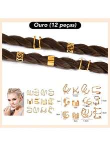 Earring Sets - 金色(12枚) - 查看 3