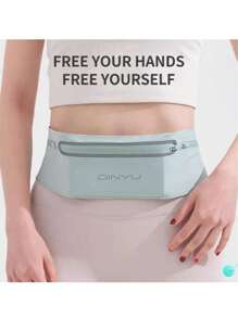 Bolsa de cintura para correr unisex - Bolsa ligera y reflectante para teléfono con 3 bolsillos, cinturón invisible ajustable para fitness, adecuado para correr por la noche/mañana, senderismo, gimnasio - Diseño unisex duradero para hombres y mujeres, accesorios para correr, apariencia deportiva de moda, cierre de cremallera