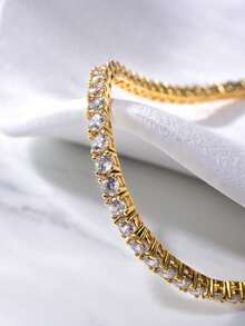 1pc 2mm-3mm Four-Claw Full Diamond Bracelet 925 Sterling Silver Shining Light Luxury And High-End Exquisite Fine Jewelry Gifts For Women - Tennis Bracelet - View 9