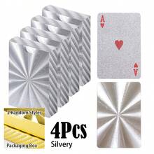 Playing Cards Foil Poker Cards Deck Of Cards 24K Gold Foil Poker Cards Gold Playing Cards Foil Waterproof Playing Cards Waterproof Plastic Cards For Family Game Party - Durable And Stylish Deck Of Cards, Christmas, Halloween, Thanksgiving Day, Valentine's Day, Easter, Birthday Gift (Mixed Color, Retro Style)