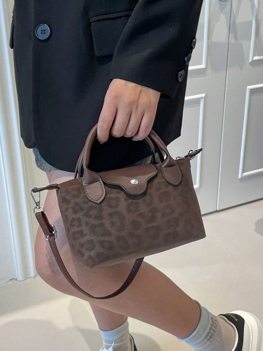 1個迷你時尚手提包小方包，百搭女款單肩斜背包，素色迷你錢包，可裝手機、硬幣、口紅，適合日常使用與通勤