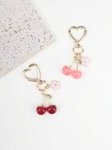 Móc khóa hoa anh đào thanh lịch, móc khóa hình trái tim, mặt dây chuyền túi xách có khắc tên, dây đeo túi trang trí, mặt dây chuyền túi trang trí, mặt dây chuyền dây đeo túi, móc khóa hoa anh đào giả, phụ kiện túi xách hoa anh đào 3D thời trang và tinh tế, phù hợp để đeo hàng ngày. - Nhiều màu - Xem 6