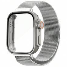 二合一米兰尼斯表带 + 可更换超级表壳 适用于华为 Fit 4 表带 不锈钢磁吸表带 - For FIT4 - 查看 12