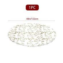 1/36 buc. Față de masă rotundă, stil boem nordic modern, cu crengi de copac și frunze, imprimare digitală, 48 in/54 in, elastică, protectoare, rezistentă la zgârieturi, potrivită pentru viața de zi cu zi, mese de interior/exterior, balcon, camping, cadou ideal - Față de masă elastică - Vizualizare 14