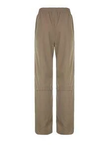 1pc Women's High Waist Solid Color Cargo Pants, Y2K Fashion Color Block Straight Leg Pants, Woven Fabric, Machine Washable, Suitable For All Seasons