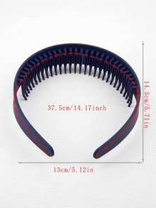 1 Pack Solid Color Matte Plastic 30-Teeth Wide 2.5cm Women Hair Hoop, Suitable For Daily Wear,Hairband,Hair Hoop Headbands