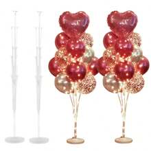    2 Set 63in Balloon Stand Set,Landing Bracket Display Stand,Base And String Lights, For Birthday Party Decoration And Wedding Decorations, Happy Birthday  Decorations For Party And Christmas  (2 Pack) - Nhiều màu - Xem 1