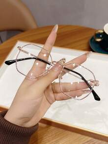 1 Stück Dekorative Nicht-Rezept Brille im Retro-Stil für Damen, geeignet für tägliche Outfit-Kombinationen, Büro, Lesen, Lässig