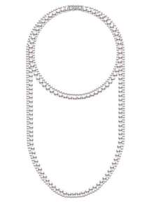 1PC Pearl Necklace Women Long Dress Accessories Double Cap Spring Autumn Sweater Chain Luxury Necklace