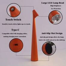 1 Stück kreative, minimalistische Atmosphäre Tischlampe, kabellose USB-Ladelampe für verschiedene Szenarien mit drei einstellbaren Helligkeitsstufen, lange Akkulaufzeit