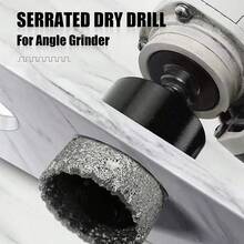 1 pieza Juego de brocas de corona de diamante con rosca M14 para perforar porcelana, azulejos, granito y mármol, herramientas de sierra de agujero seco al vacío