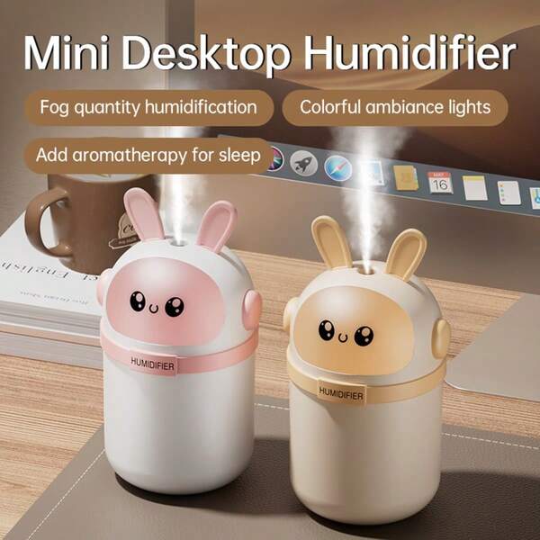 AOYI 1pc Humidifier, Large Capacity USB Portable Tabletop Mist Maker For Bedroom Office, Quiet Operation, USB Powered, Ideal For Bedroom And Office