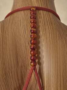 Bellisia Top de biquíni com miçangas e detalhes para mulheres, ideal para férias na praia no verão