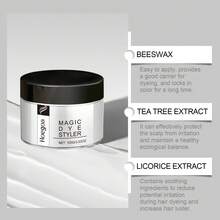 Multicolor Iridescent Hair Wax (Green, Blue, Purple, Black And White, Gray, Golden), Herbal Formula Gentle And Moisturizing, Hair Care Without Damaging Hair, Easy And Natural Coloring, One Swipe Creates Multicolor Hair - 黑灰色 - 查看 4