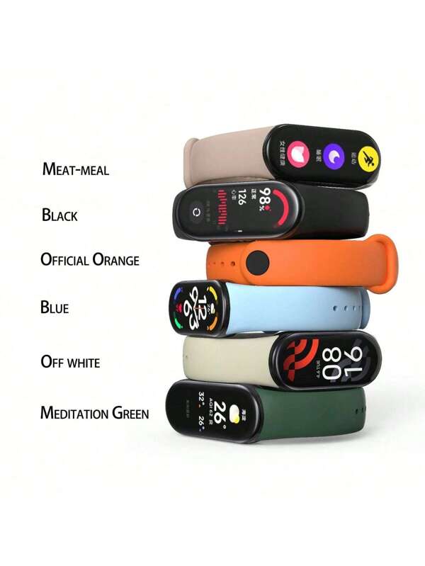 6 piezas de bandas de repuesto para Xiaomi Mi Band 3/4/5/6/7/8/9/10, pulsera para la versión NFC de Xiaomi Mi Band 9, correa de muñeca casual y colorida para hombres y mujeres