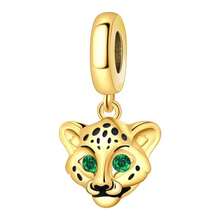 1 Pc Gold Chain With Flower-Shaped Beads, Small Flower-Shaped Shiny Rhinestone Beads, Rose Petal-Pointed Rhinestone Beads, Hollow Bead Ball, Heart-Shaped Hollow Gold Beads, Pharaoh's Cat Cat - Gold - View 24