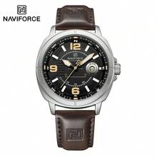 NAVIFORCE 时尚男士腕表顶级品牌奢华防水原装手表日历 PU 表带运动军用石英男钟礼物 8078 - 黑色 - 查看 15