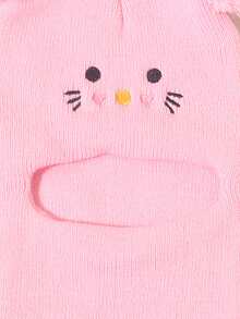 1 szt. 0-12 lat czapka dla małych dzieci z podwójnymi kulkami, kotek dla dziewczynek i chłopców, czapki zimowe dla dzieci, dzianinowa ciepła kominiarka