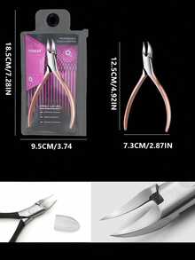 1pc Professional Stainless Steel Nail Clipper & Cuticle Trimmer - Precision Ingrown Toenail Scissors, Odorless Foot Care Tool, Callus Nipper - Silver - View 6