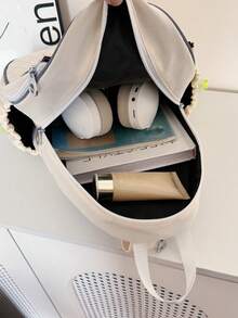 仿皮刺绣菱形羽毛球背包，男女通用运动包 - 彩色 - 查看 7