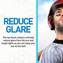 Franklin Sports Calcomanías Negras para  Ojos, Personalizables con lápiz - Negro - Ver 3