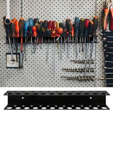 Soporte de pared para 23 destornilladores de 12.6 pulgadas, organizador de almacenamiento de herramientas para garaje, taller o cobertizo (no incluye los destornilladores)