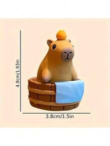 Figura decorativa de resina de capibara, decoración creativa para mujer para el centro de control del automóvil, muebles de escritorio, regalo con figura de animal al azar