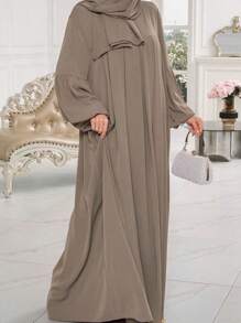 1pc Discounted Abaya (Without Headscarf), Suitable For Muslim/Islamic Women's Daily Wear, All Season - Multicolor - View 23