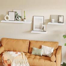 Superlele 4/6/8pcs 15.8 Inch Floating Shelves For Wall, Wall Mounted Rustic Wood Shelves For Bathroom, Living Room, Bedroom And Kitchen, Wall Shelves For Storage,Books,Room DecorRoom Decor