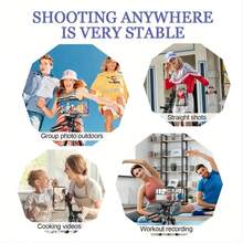 154.94 Cm Adjustable Lightweight Camera Tripod, Suitable For Cameras, Mobile Video Photography, Easy To Carry, Extendable Tripod, Smooth Adjustment For Travel Photography And Video Recording - Black - View 5