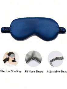 1pc/4pcs Soft & Breathable Faux Silk Sleep Eye Mask, Adjustable Elastic Band. Suitable For Travel, Business Trips, Napping, Flights. Great Companion For Home And Travel.,School,Back To School,Travel,Travel Essentials,Home Essentials,Eye Mask,Sleep Mask