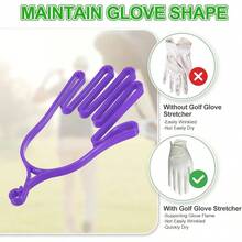 Gloves Stretcher, Plastic Keeper Support Rack Holder Dryer Hanger Frame With Hanging Hooks - Purple - View 4