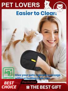 宠物毛发去除手套，3 件静电宠物毛发去除器，高效宠物毛发美容手套，可重复使用的猫狗毛发去除器，适用于沙发、窗帘、地毯 - 彩色 - 查看 4