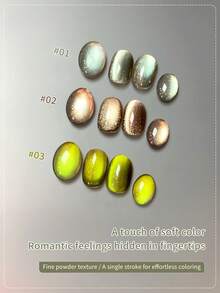 annies 5g Songcha Cocoa Esmalte de uñas en gel de ojo de gato - Gel de uñas de ojo de gato que se remoja en UV/LED marrón verde con cuentas de vidrio cerámico para salón de uñas DIY 1 pieza/3 piezas