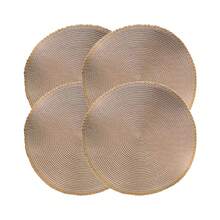4 Stücke/6 Stücke/8 Stücke runde Tischsets mit abgerundeten Kanten, 6er Set, beige Tischsets hitzebeständig, isoliert, fleckabweisend, geeignet für Dinner, Hochzeit, Party, 6er Tischset-Set kann als Tischsets und Dekorationen verwendet werden, runde Tischsets ideal für Weihnachten, Thanksgiving, Silvester Feiern, Küche, Hotel, Restaurant, Geburtstag, Einweihungsparty, Familientreffen, Hochzeit, Ostern, Innen- und Außenbereich