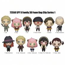 Crunchyroll 1 Peça  Oficialmente Licenciado 3D Espuma Mistério Saco Granel Clipe Ornamento de Moda Fofo Aleatório Um Todos os seus Personagens Favoritos da  Figuras Especiais Raras Chase Loid Forger  e Mais Presentes para Fãs da Família - Multicolorido - Visão 6