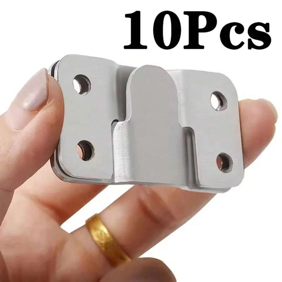 10 Uds. Hebilla colgante de acero inoxidable, marco de imagen, marco de espejo, hebilla de imagen colgante, hebilla de marco de imagen de espejo de cama VWDI - 10 piezas grandes - Ver 1