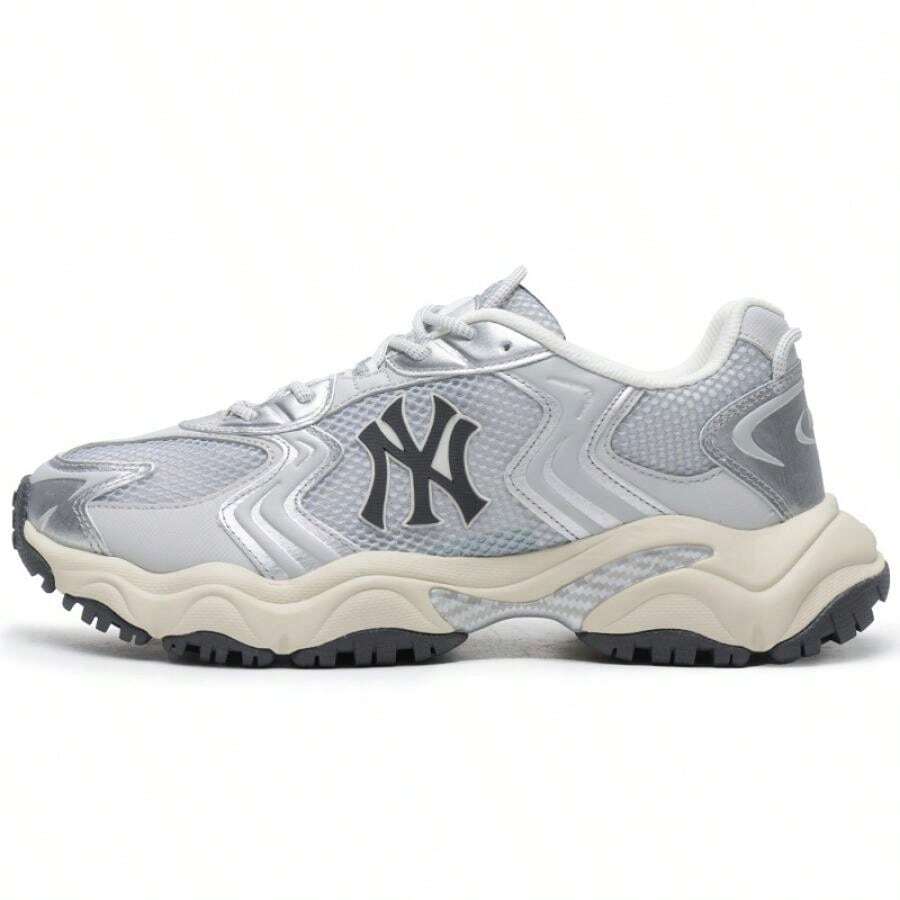 MLB Unisex Casual Cargo Chunky Sneakers, Lightweight & Comfortable Daily Casual Shoes, 3ASHW075N-50SIS - Silver - View 1