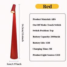 1 Stück kreative, minimalistische Atmosphäre Tischlampe, kabellose USB-Ladelampe für verschiedene Szenarien mit drei einstellbaren Helligkeitsstufen, lange Akkulaufzeit