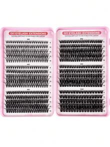 570 Stück/540 Stück Wimpernbüschel 30D+40D+50D+60D+80D+100D DIY Wimpernverlängerung Kunstmink Wimpern - Premium D-Krümmung Natürliches Volumen Einzelne Wimpernbüschel für DIY Wimpernverlängerung - Wiederverwendbar, leicht und einfach anzubringen Wimpernbüschel, Wimpernbüschel, Einzelwimpern, Wimpern, Falsche Wimpern