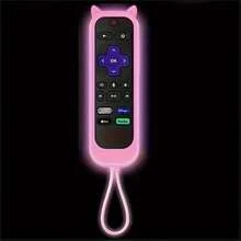 1pc Cover For Roku Remote Compatible With Hisense Roku TV Steaming Stick/Express, Silicone Protective Controller Universal Sleeve Skin Glow In The Dark - Multicolor - View 15