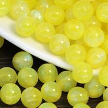 50pcs Dreamy Spring And Summer Starry Sky Fine Glitter Resin Round Beads Scattered Beads Handmade DIY Beaded Bracelet Materials