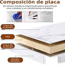 Juego de 2 Mesa de Centro para Sala Minimalista - Mesas Redondas para Sala de Estar,Mesa de Centro para Minimalista (70 * 70 * 45cm + 50 * 50 * 38cm) (Negro) - Negro - Ver 4