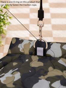 Camel Camouflage Printed Belly Zipper Pet Padded Coat Dog Jacket, Suitable For Large, Medium And Small Dogs