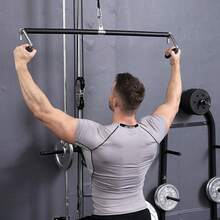 3-Section Bearing Ring Lat Pulldown Bar, Adjustable Length Detachable Compound Training Rod, Lat Pulldown Attachment For Fitness Equipment, Weight Training Accessory - Black - View 11