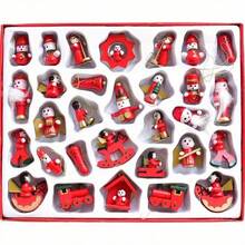 30pcs/Set Christmas Ornament Plush Toys Gift Box