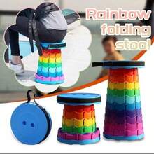 Portable Extendable Folding Stool Outdoor Camping Hiking Chair Fishing Seat - Multicolor - View 5